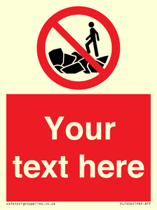 Custom No climbing on rocks